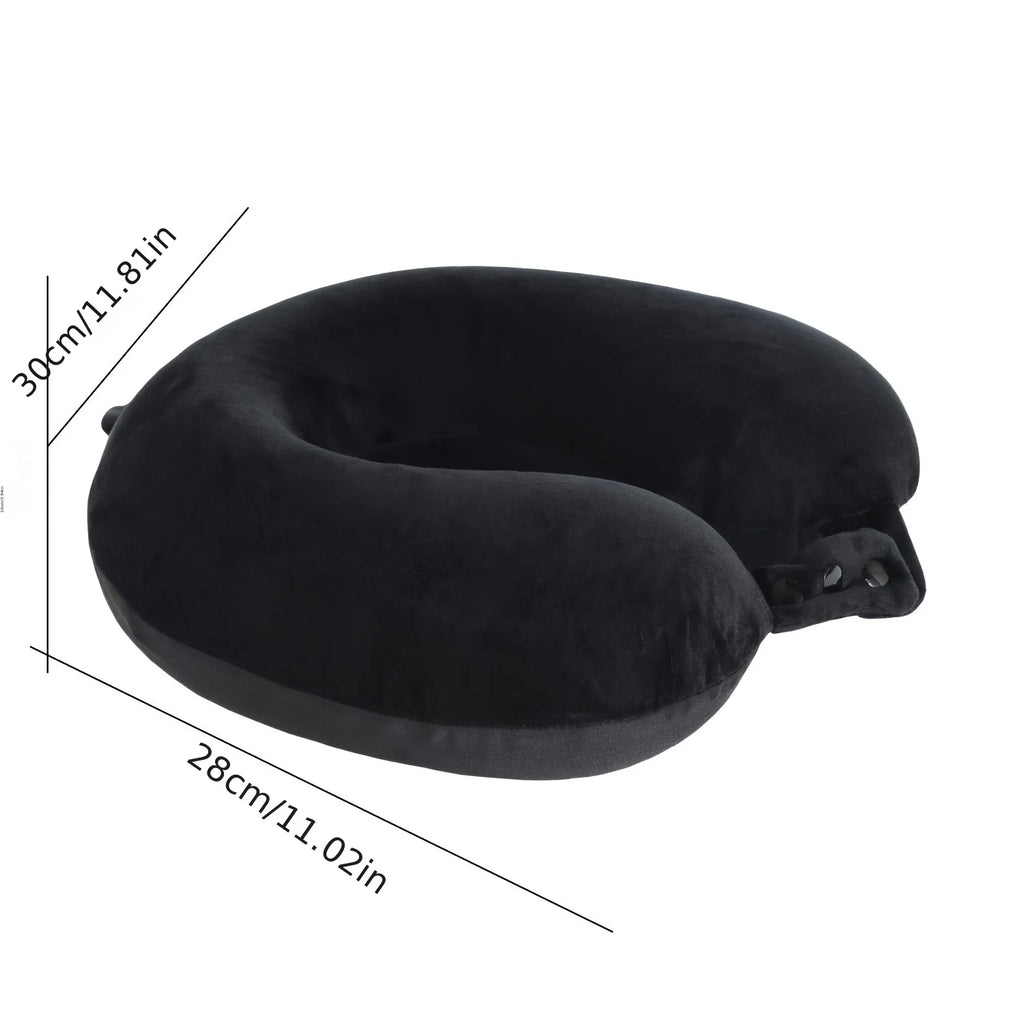 Ergonomic Travel Neck Pillow Soft Adjustable U-shaped Headrest Qme
