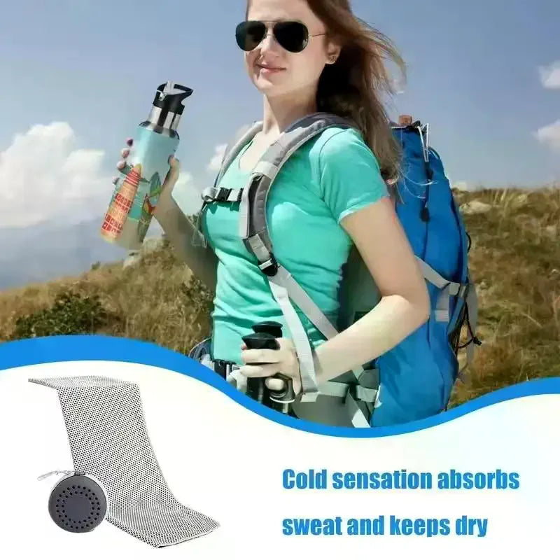 Cooling Towel Neck Wraps Storage Box Chilly Pads Quick Dry Portable Qme