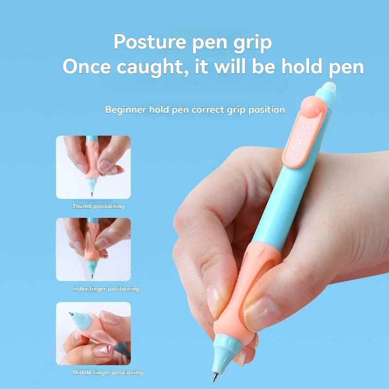 3Pcs/Set Erasable Gel Pens Kawaii 0.5mm Blue/Black Ink Quick Drying ST Tip Proper Pen for Student Stationery Supplies Qme