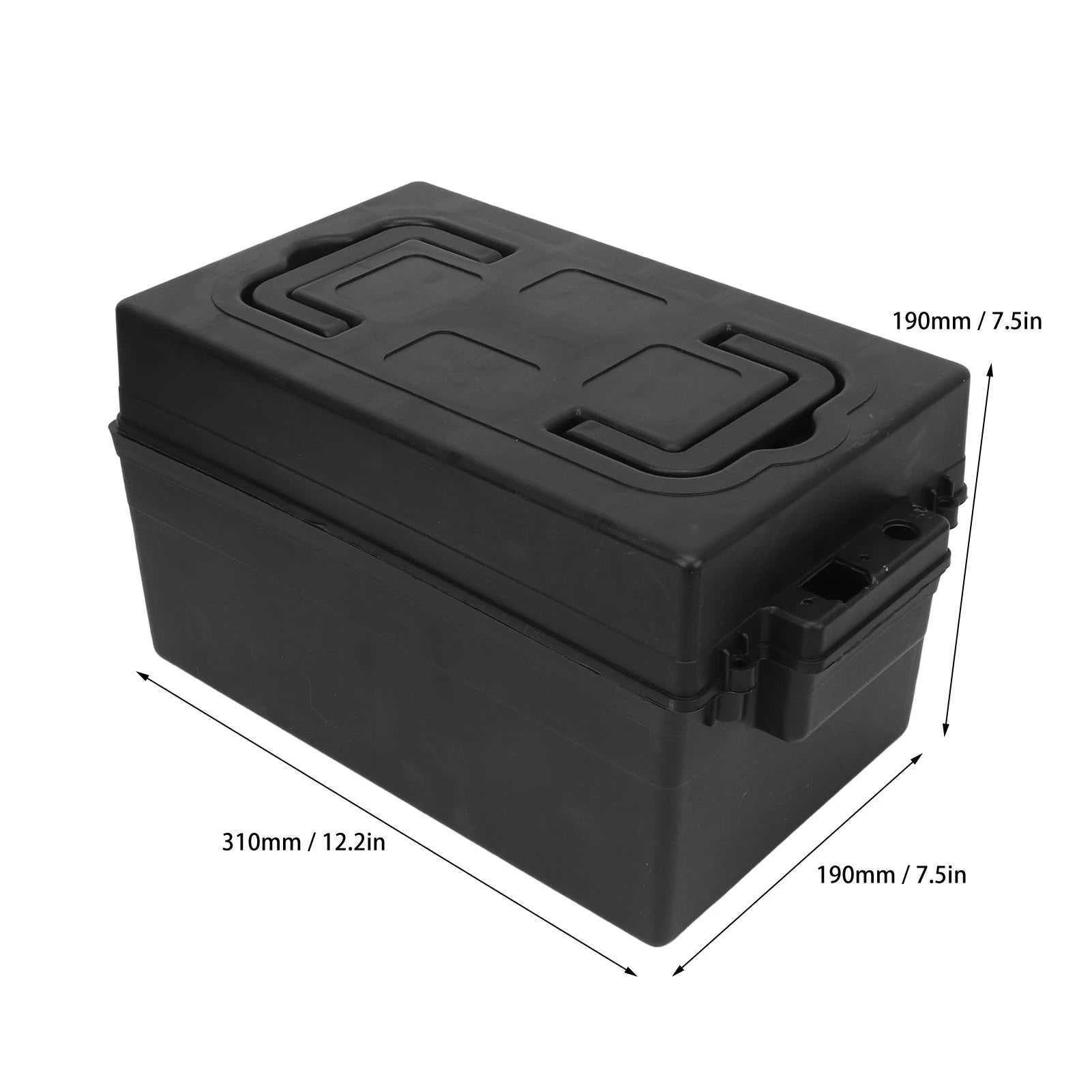Portable Handheld Battery Storage Box with Handle Heavy Duty Waterproof Battery Case for Electric Motorcycle Scooter E-Bike Qme