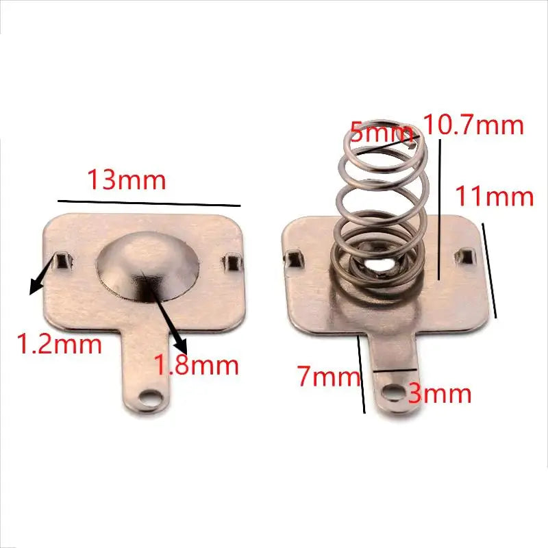 18650 Battery Spring Contact Sheet Dual Polarity Positive Negative Qme