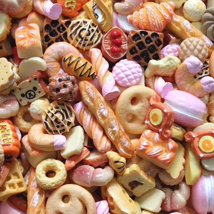 100Pcs Candy Material Kit Resin Flat Cabochons Embellishment Nail Art Phone Case DIY Hairpin Accessories Scrapbook Craft Decor Qme 19