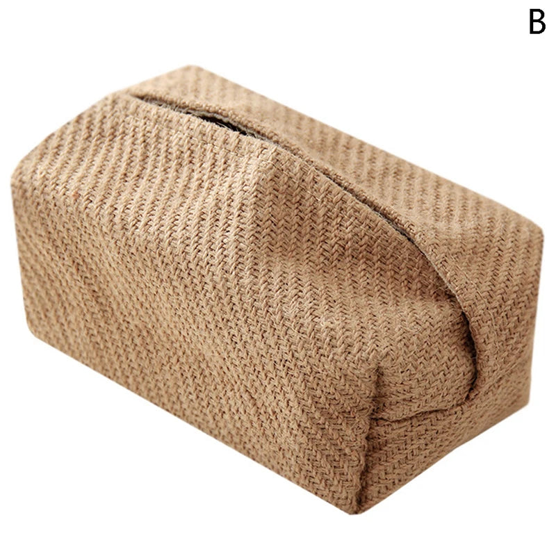 Napkin Holder Home Decor Handkerchief Box Nordic Cotton Linen Cloth Qme B