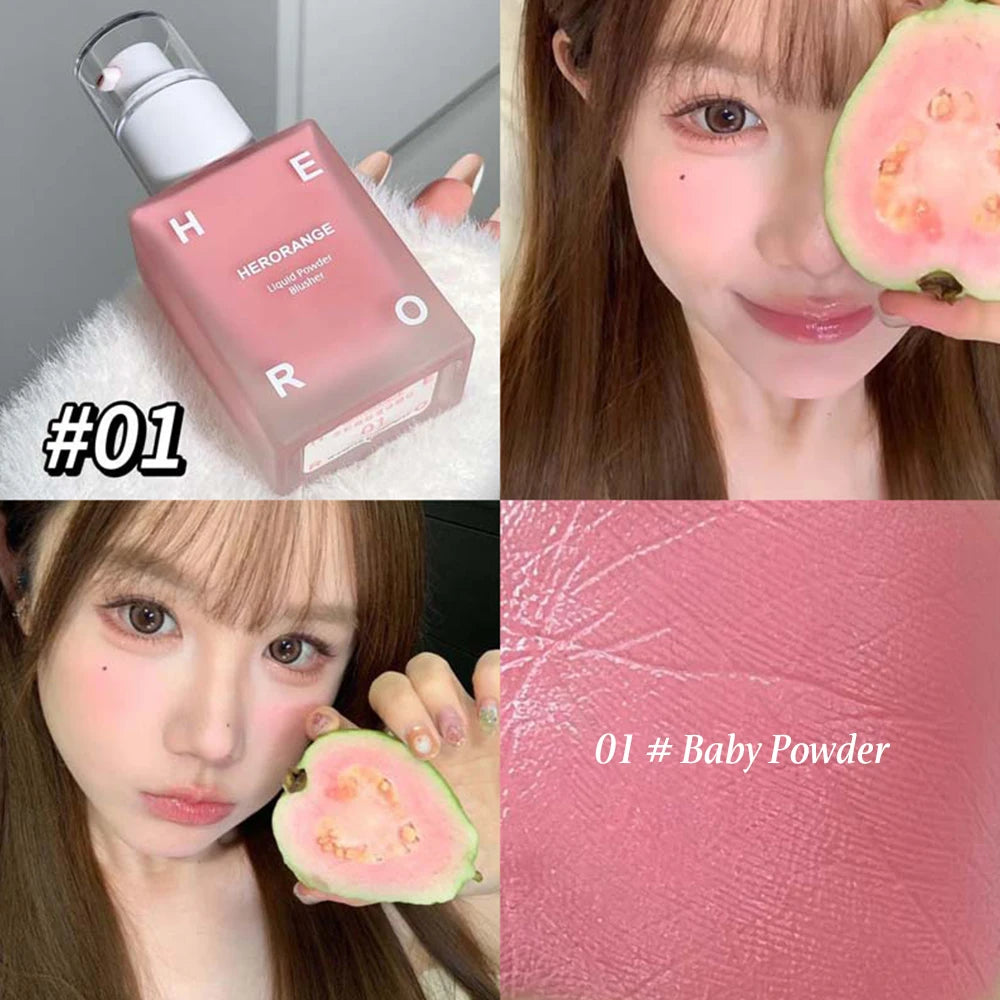 4 Colors Liquid Blush Pressed Moisturizing Enhancing Face Eyes Lips Qme HR666-01