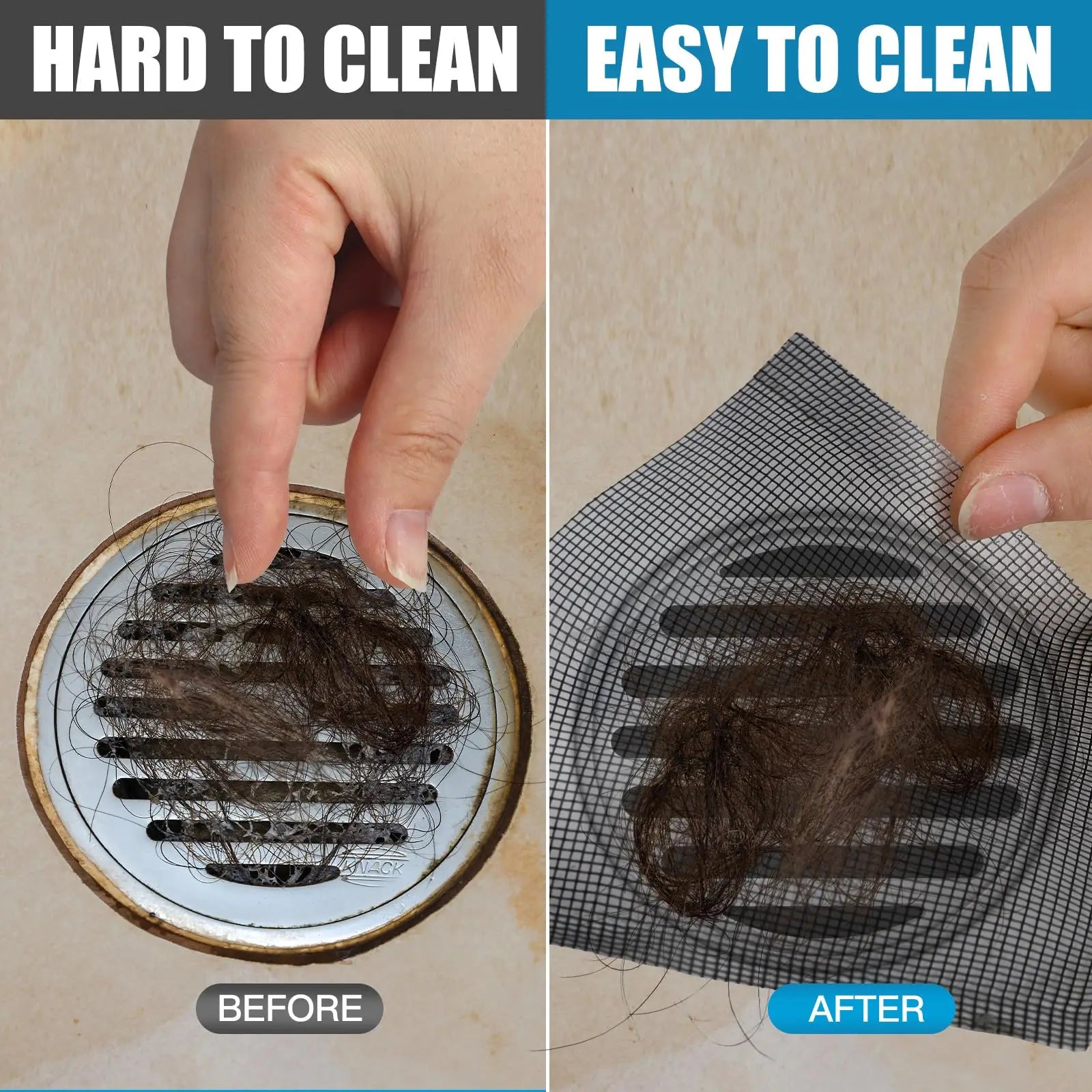 Disposable Shower Drain Hair Catcher Mesh Shower Drain Covers Floor Sink Strainer Filter Hair Stopper For Bathroom Kitchen Qme