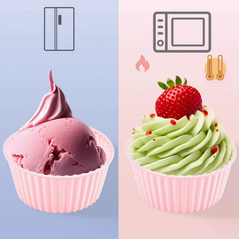 2Pcs Silicone Cake Mold For Muffin Cupcake Baking Food Grade Silicone Bagels Pan For Baking Non Stick Mini Cupcake Mould Qme