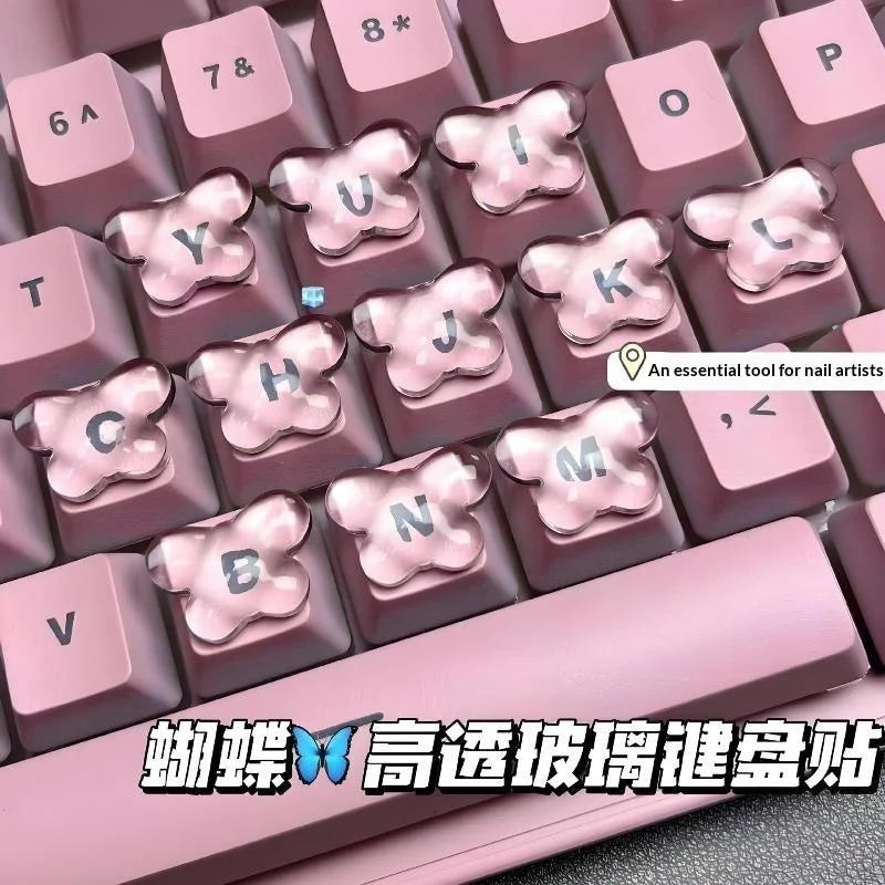 Large Letter Keyboard Stickers Raised Pad Long Nail Friendly Qme