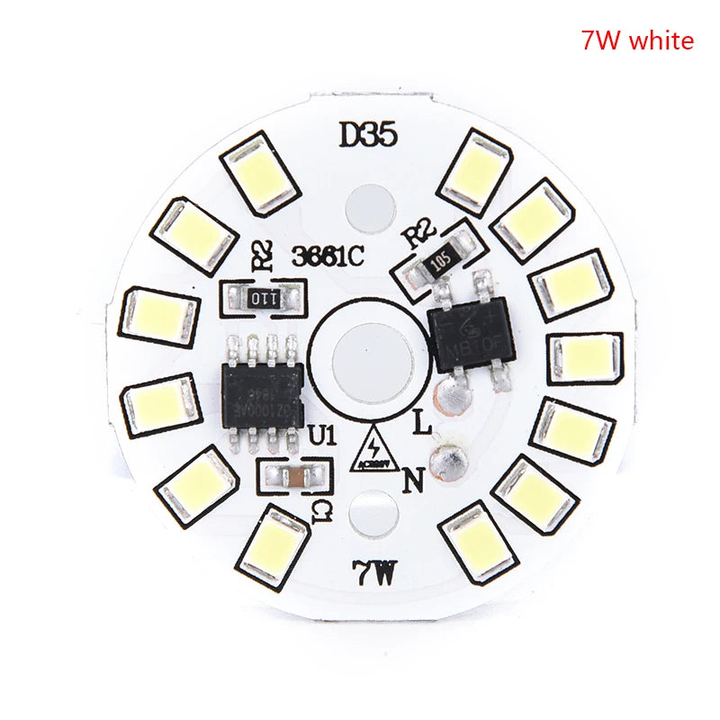 LED Bulb Patch Lamp SMD Plate Circular Module Light Source Qme 7w white