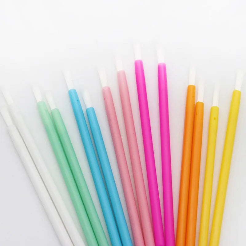 Disposable Nylon Fiber Lip Brush Lipstick Wands Clean Applicator Qme