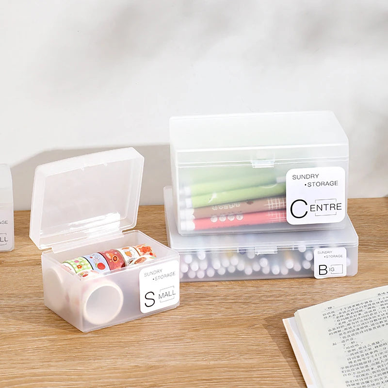 Photo Card Storage Box Desktop Cosmetic Organizers Transparent Qme