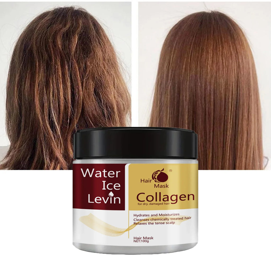 Collagen Keratin Hair Mask Dual Oil Control Moisturizer Conditioner Soft Smooth Frizz Damaged Repair Revitalize Hair Care Qme