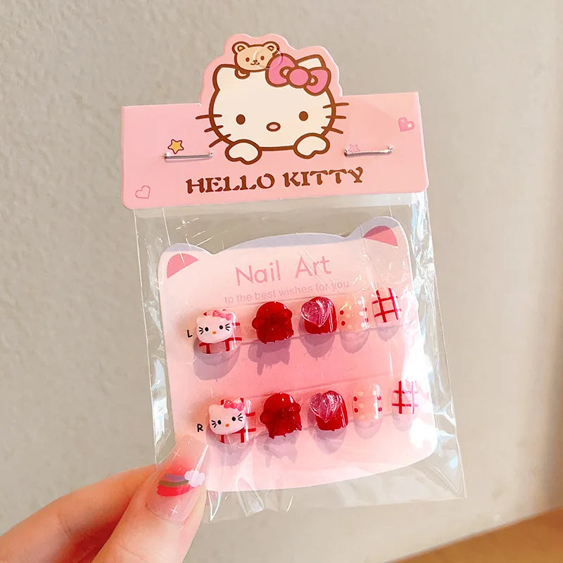 Hello Kitty Kuromi Nail Stickers New Cartoon-Style Stickers Safe, Non-Toxic, Odorless, and Easy to Apply Qme 4
