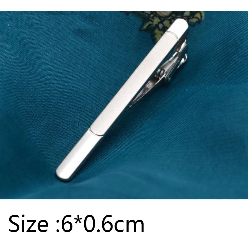 Tie Clip Men Metal Copper Simple Bar Clasp Practical Necktie Qme