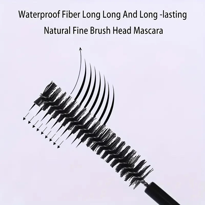 Silk Fiber Curling Mascara Ultra-fine Brush Lengthening Volumizing Qme