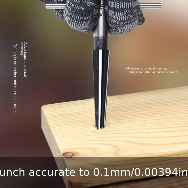 High Carbon Steel Hexagonal Hole Opener Set - Cone Cutters for Wood, Metal and Plastic - Bit Compatible Reamer Tool Accessories Qme