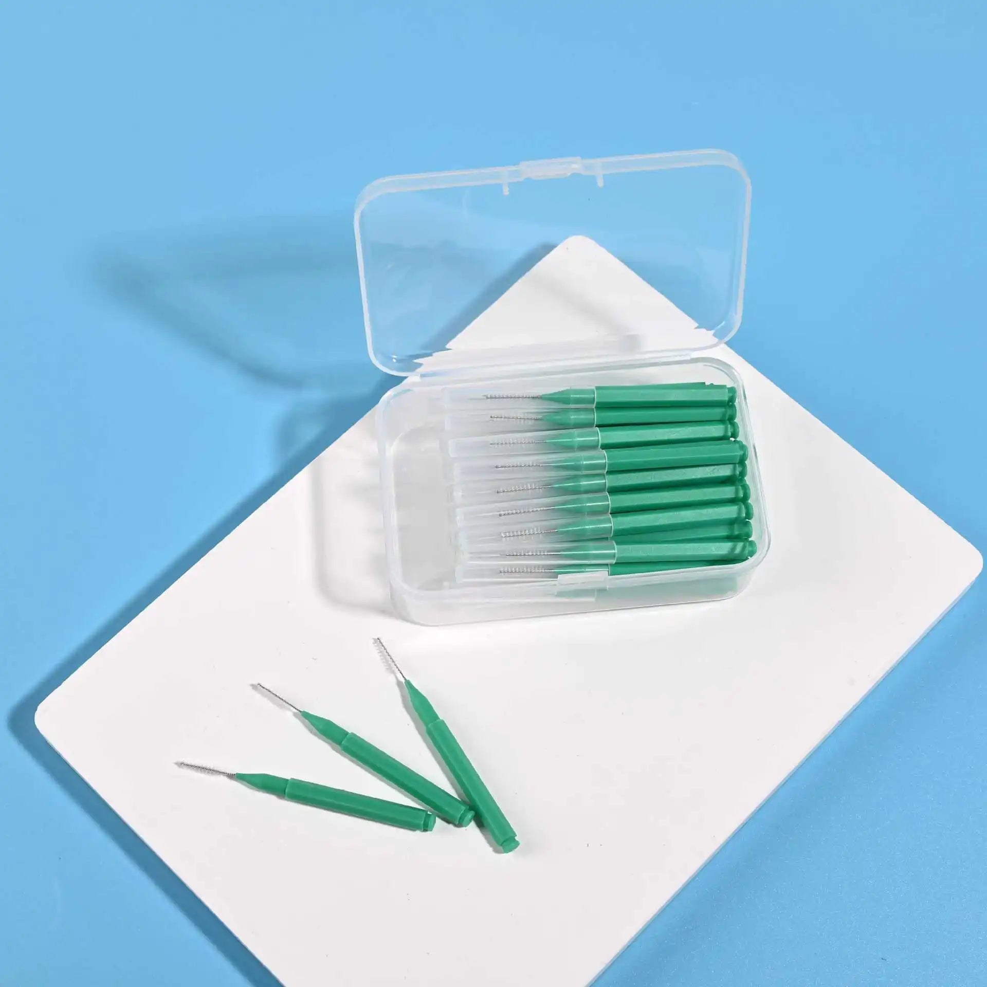 0 6- Interdental Brushes Health Care Tooth Push-pull Removes Food Qme 30Pcs Green 0.8mm China Mainland