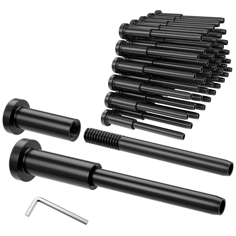 A02F-T316 Stainless Steel Invisible Receiver Swage Stud End Cable Railing Kits-40 Pack 1/8" For 2" X 2" Wood/Metal Post Qme