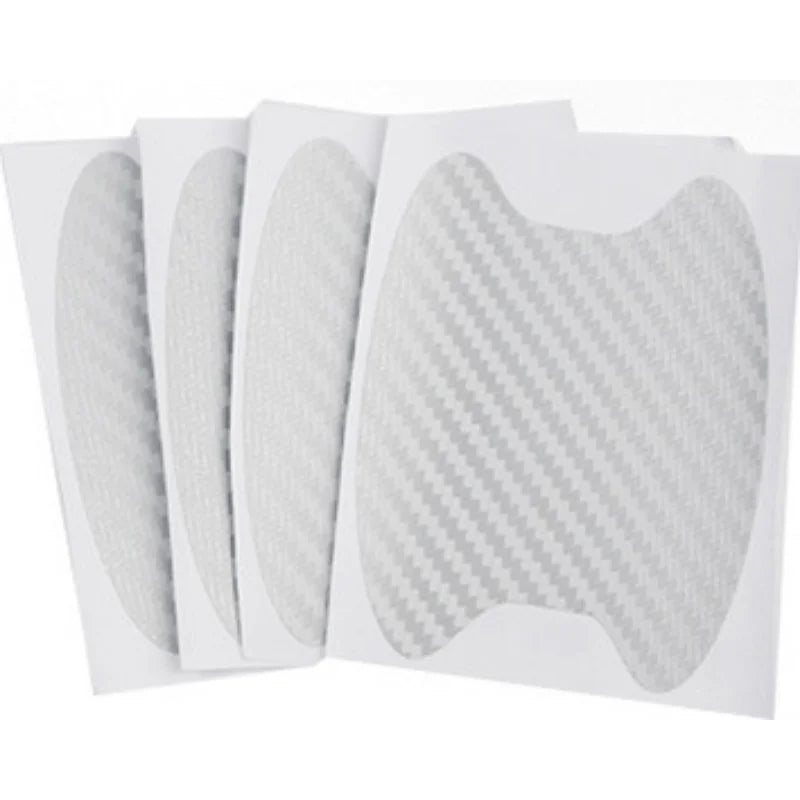 Car door sticker 4-piece set, scratch-proof cover, automatic door handle protective film, external accessories Qme 4pcs Silvery