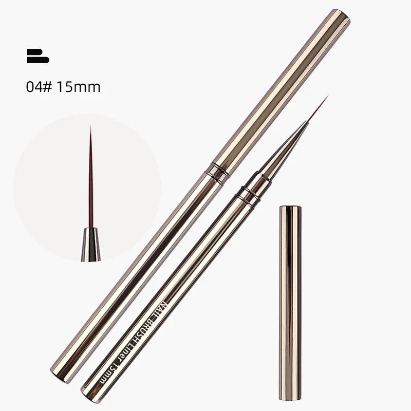 Nails Art Liner Brushes Elongated Lines Striping Drawing Painting 6 9 Qme 15MM China Mainland