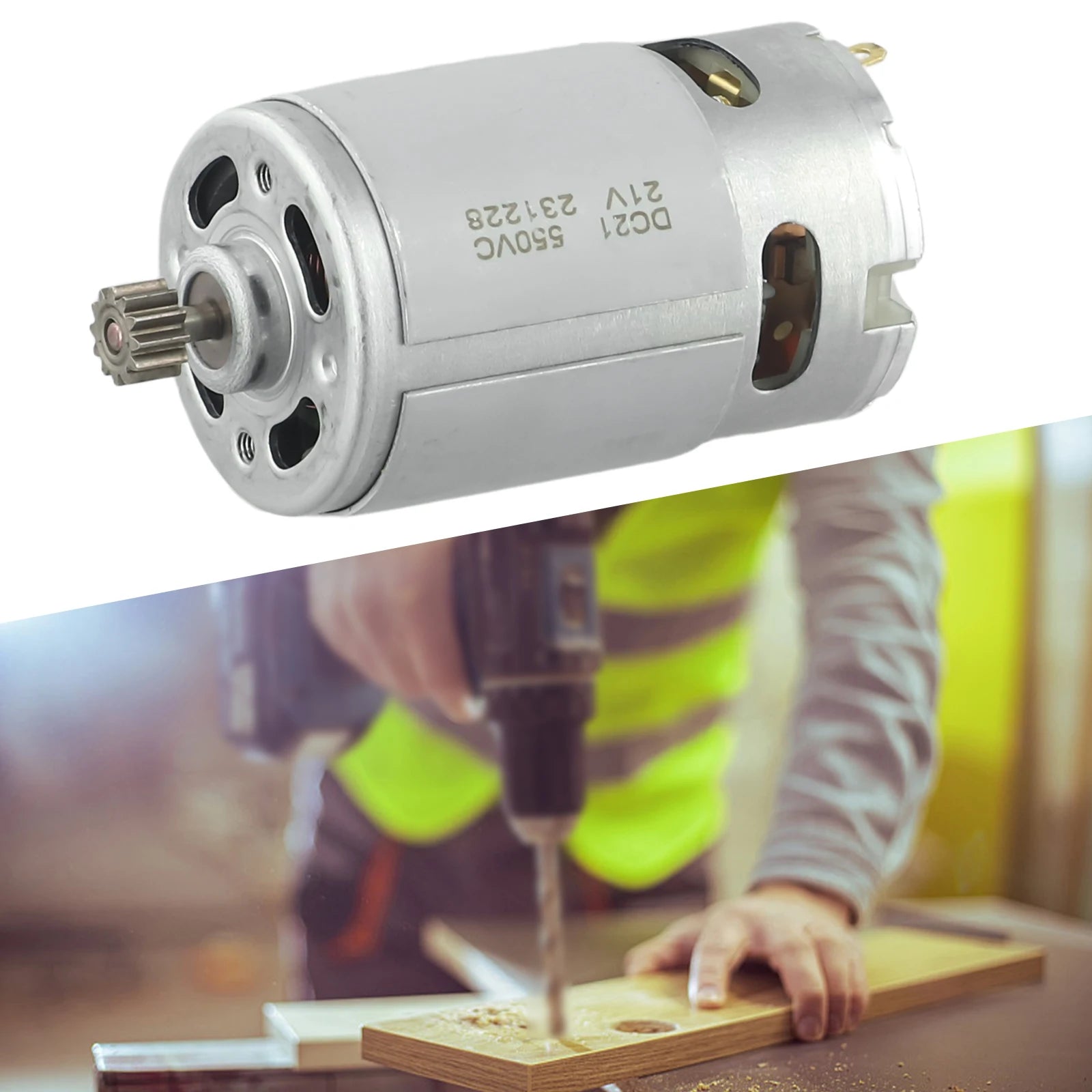 RS550 21V DC Motor With Two-Speed 12 Teeth DC Motor For High-speed High Torque DC Motor Electric Drill Machine Power Tools Qme Default Title