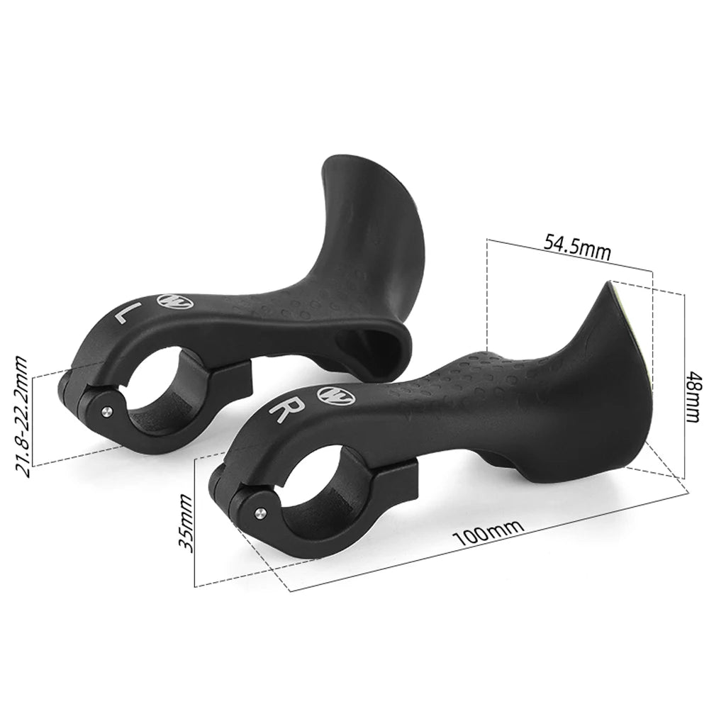 Comfortable Fluorescence Bicycle Bar Ends Ergonomic Design Bike Handlebar Nylon Bicycle Handle Bar Grips Cycle Accessory Qme