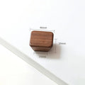 Natural Wood Color Cabinet Doors Solid Wood Handles Beech & Black Walnut Drawer Wooden Door Handles For Kitchen Bathroom Qme A14
