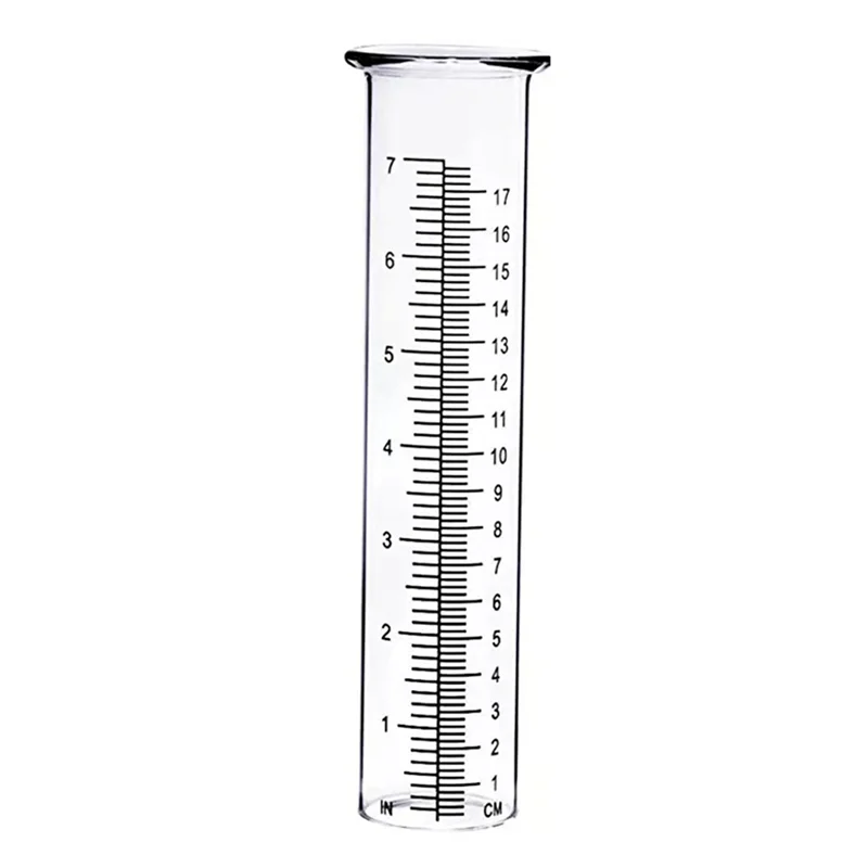 A02F-4Pcs Plastic Rain Gauge Replacement Tube With 7 Inch Capacity Rain Water Gauge For Garden Yard Outdoor Qme