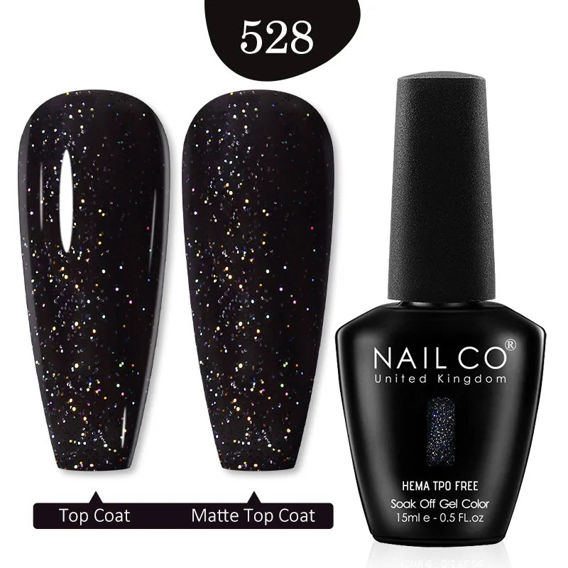 NAILCO Glitter Reflective Series Gel Nail Polish Nails Art Semi