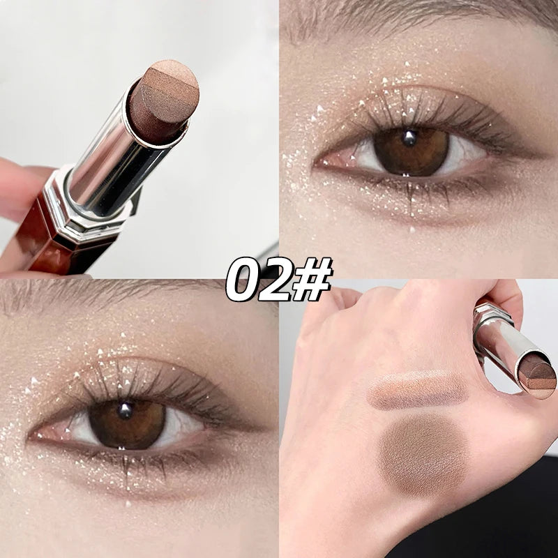 Three Gradient Pearlescent Eye Shadow Stick GEGE BEAR Qme GX1606-2