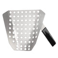 Stainless Steel Chip Scoop Food French Fries Popcorn Shovel Fry Scoop Bagger Single Handle for Kitchen Theater Shop Supplies Qme Silver