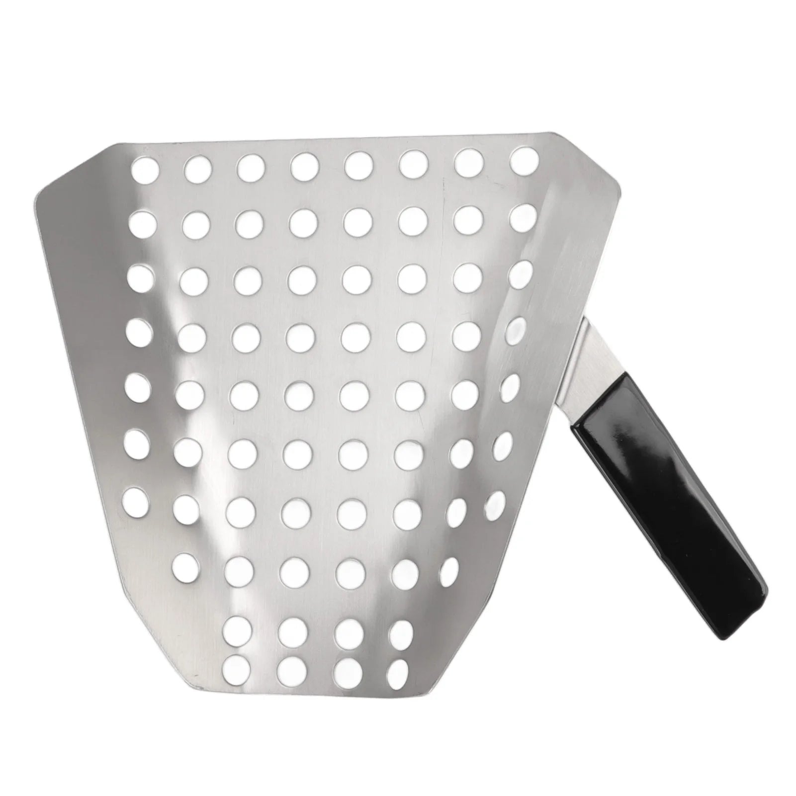 Stainless Steel Chip Scoop Food French Fries Popcorn Shovel Fry Scoop Bagger Single Handle for Kitchen Theater Shop Supplies Qme Silver