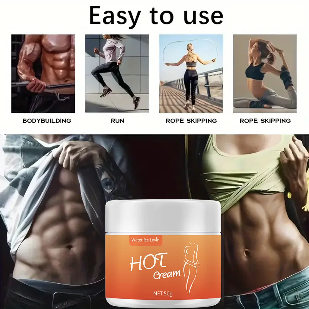 New Heat massage cream, body massage cream, fitness massage cream, improve muscle training and fitness effect 50g Qme