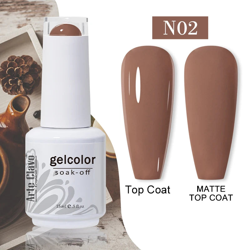 Arte Clavo Gel Nail Polishes Pink Nude Hybrid Lak Manicure