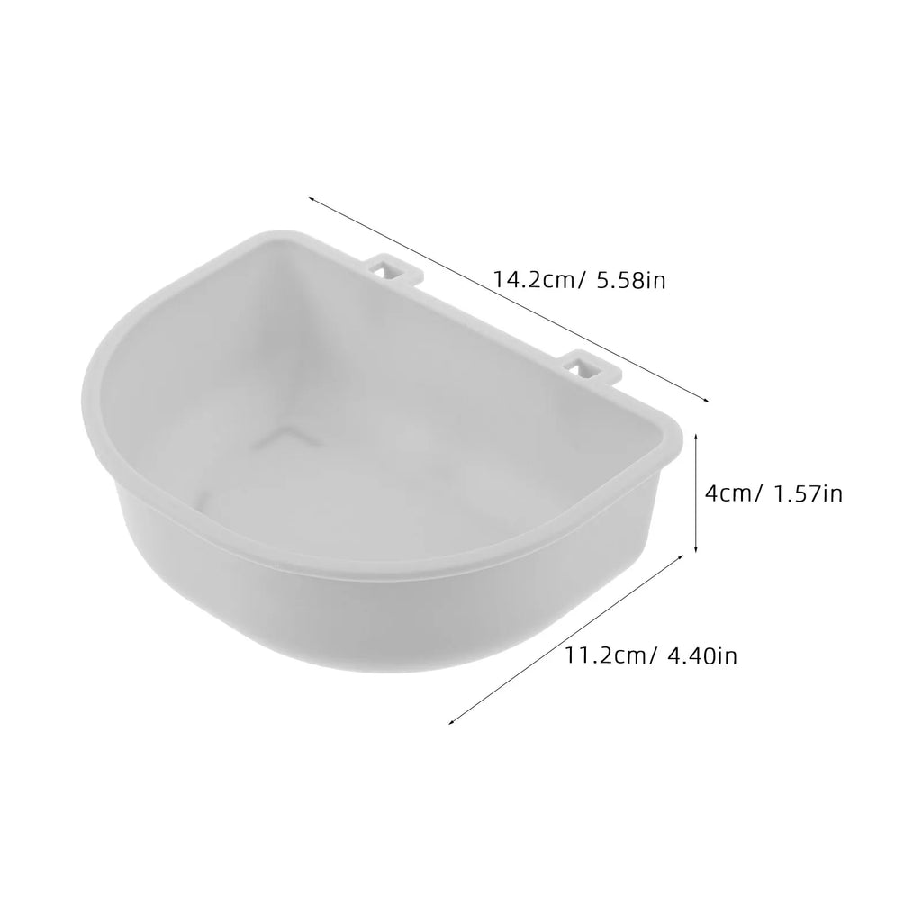 15Pcs Hanging Cage Feeder Pet Bowl Kennel Food Water Cup Puppy Dog Cat Rabbit Bird Grey Leakproof Hanging Pet Bowl Qme