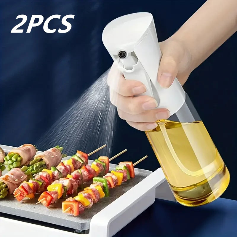 Oil Spray Bottle For Cooking Kitchen Olive Oil Sprayer For Camping BBQ Baking Vinegar Soy Sauce 200ml 300ml Kitchen Accessories Qme