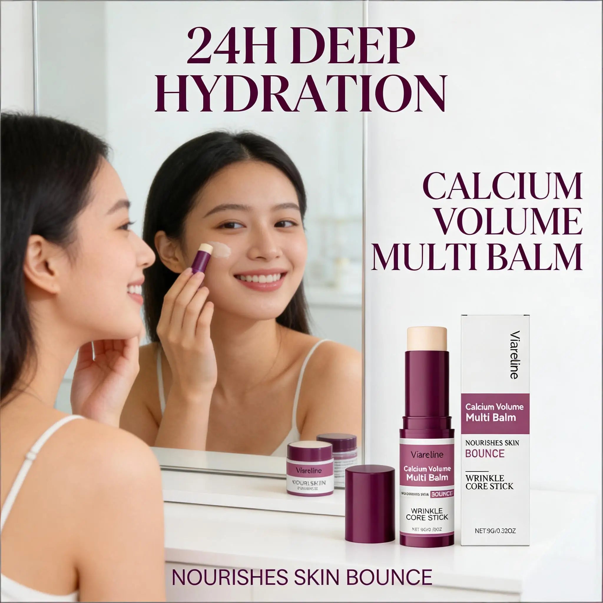 Multi Balm Calcium Volume Lifting Skin Firming Enhance Skin Barrier Brightening Face Cream All-in-One Deeply Moisturizing Stick Qme