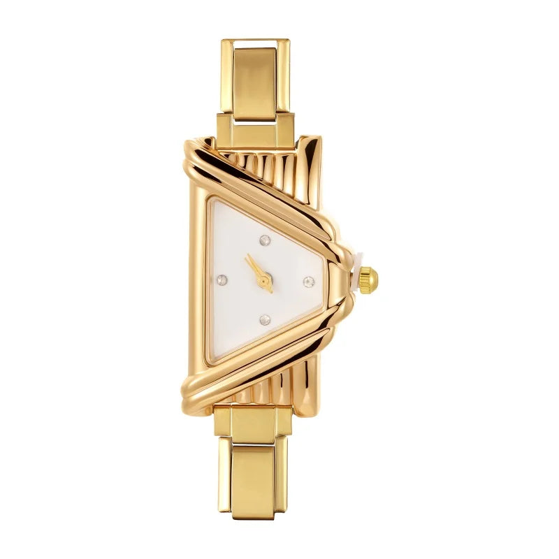 Fashion Women's Stainless Steel Square Triangle DIY High Quality Watch Bracelet Bangle Party Friend Wife Birthday Jewelry Gifts Qme Style 13