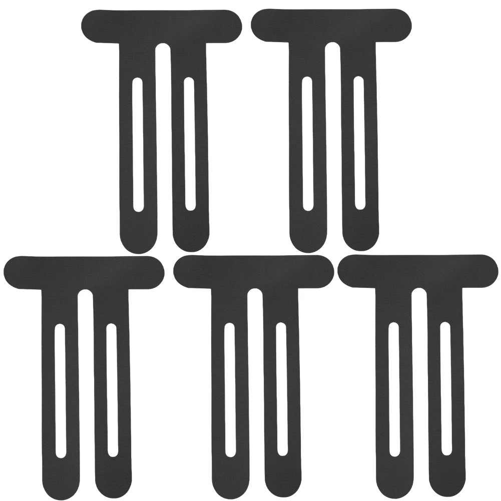 5Pcs Precut Kinesiology Tape Elastic Sport Knee Tape Breathable Cotton Athletic Tape for Knee Support & Stability Qme Black