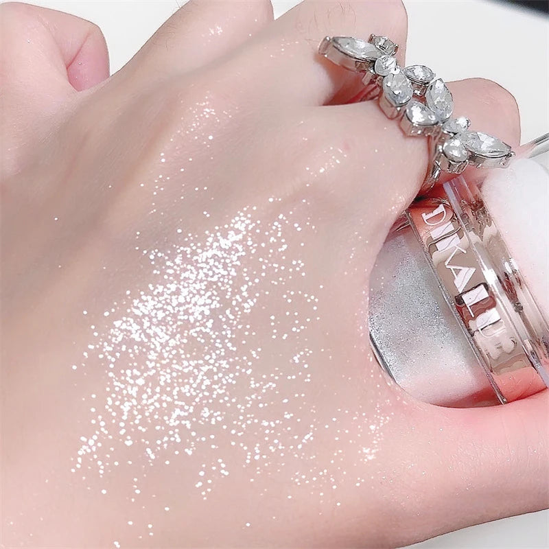 Sparkling Fairy Dust Body Glitter Powder,Shimmer Highlighter & Body Glow Powder,Lasting Dreamy Flashing Powder Body Glow Makeup Qme
