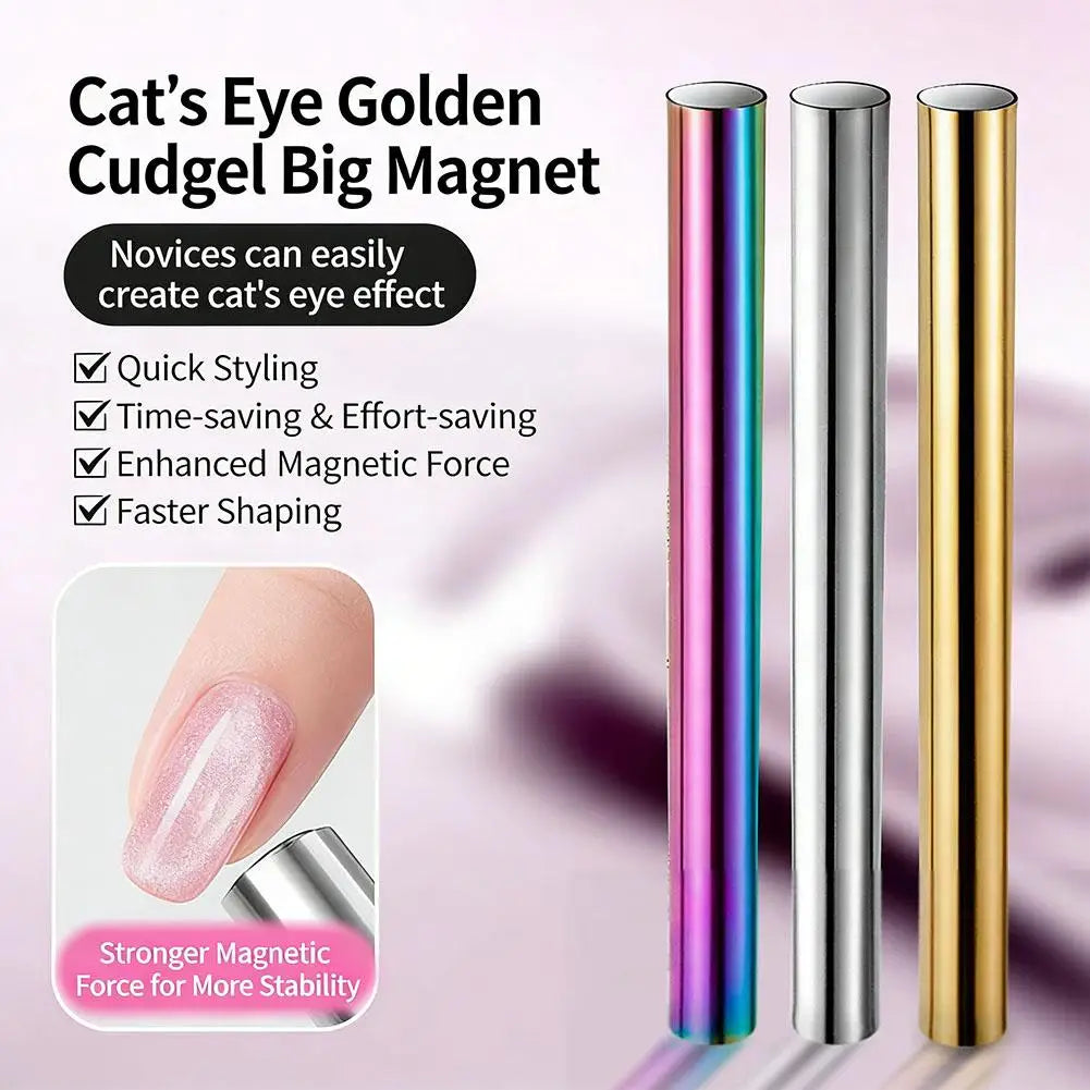 Double Ended Magnetic Nail Polish Stick Cat Eye Cylindrical Iron Wire Qme