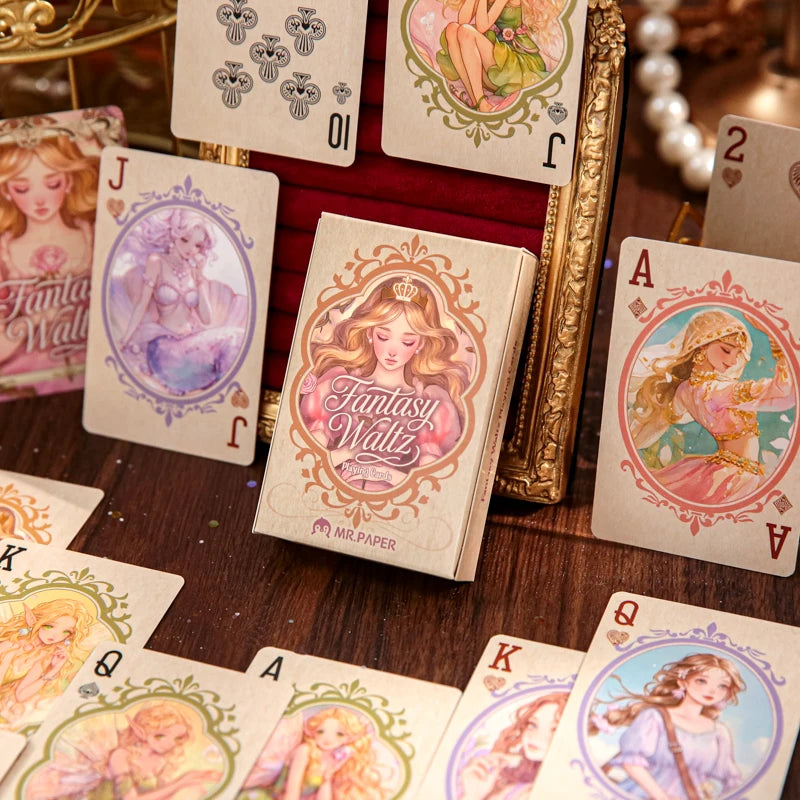 Elf Fairy Tale Retro Playing Cards, Dreamy Decorative Cards, Ideal for Card Collectors, Dual Use for Collection and Entertainmen Qme