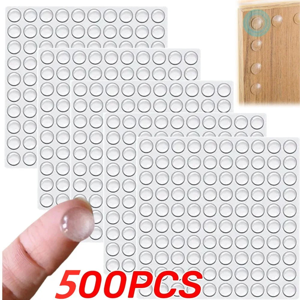 500-100PCS Silicone Shock Absorber Pad Transparent Self Adhesive Door Rear Cabinet Door Anti Collision Furniture Buffer Pad Qme