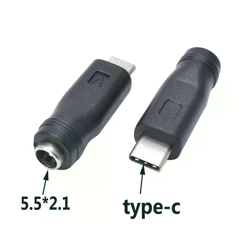 DC Power Adapter Converter 5 5x2 Female Jack USB C Male Connector Qme