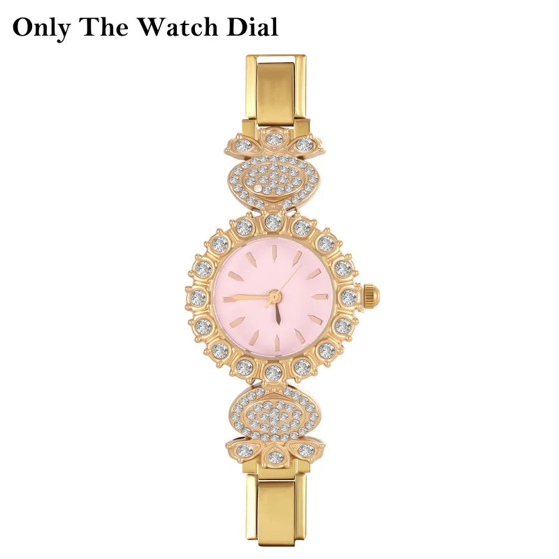 Trendy DIY Width Italian Elastic Charm Stainless Oval Round Zircon