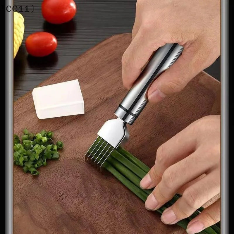 CC11Stainless Steel Shred Silk Knife Vegetable Garlic Cutter Food Qme