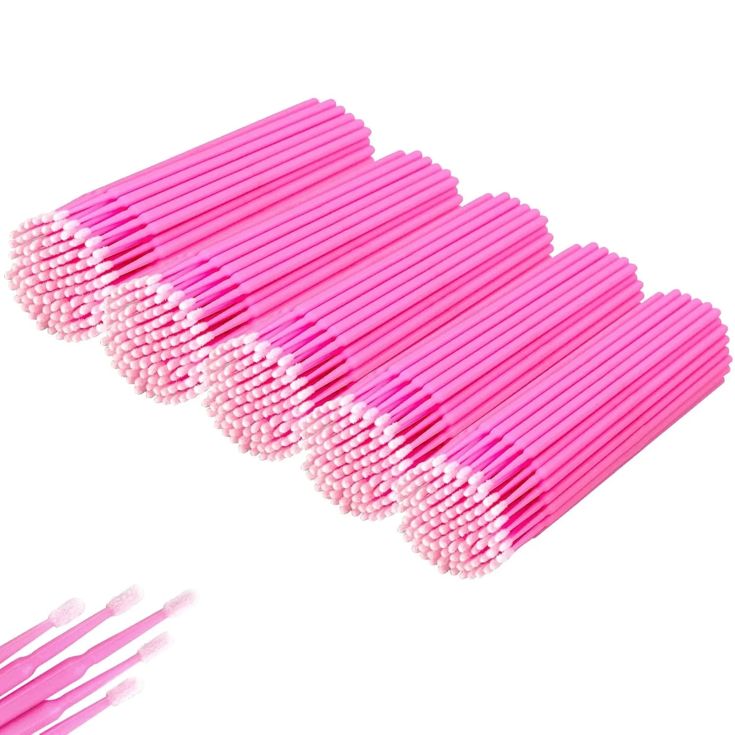 Lot Eyelash Extension Cleaning Swabs Lash Lift Glue Remover Qme pink