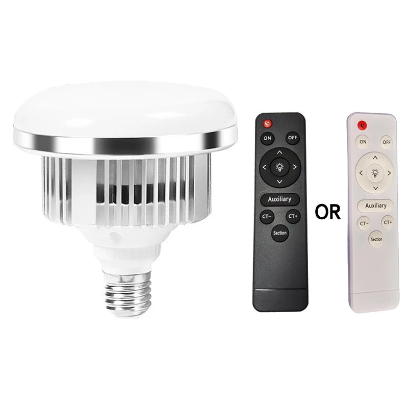 E27 Mount 3000K6500K LED Bulb Photography Lamp Remote Control Qme