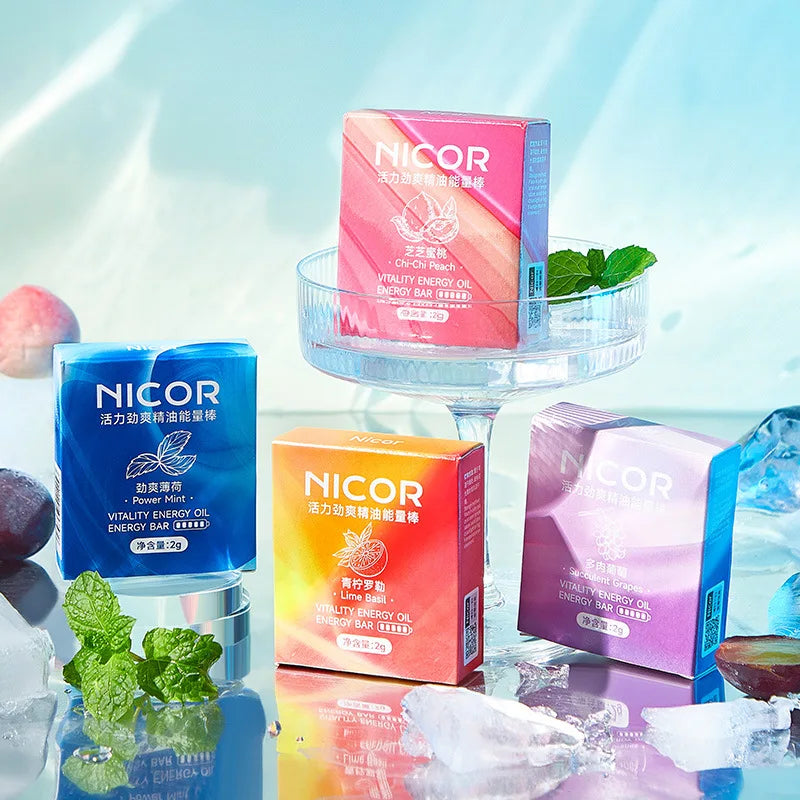 Nasal Inhalation Double-Hole Nasal Pass Feeling Sleepy Essential Balm Vitality Refreshing Essential Oil Energy Bar Nasal Pass Qme