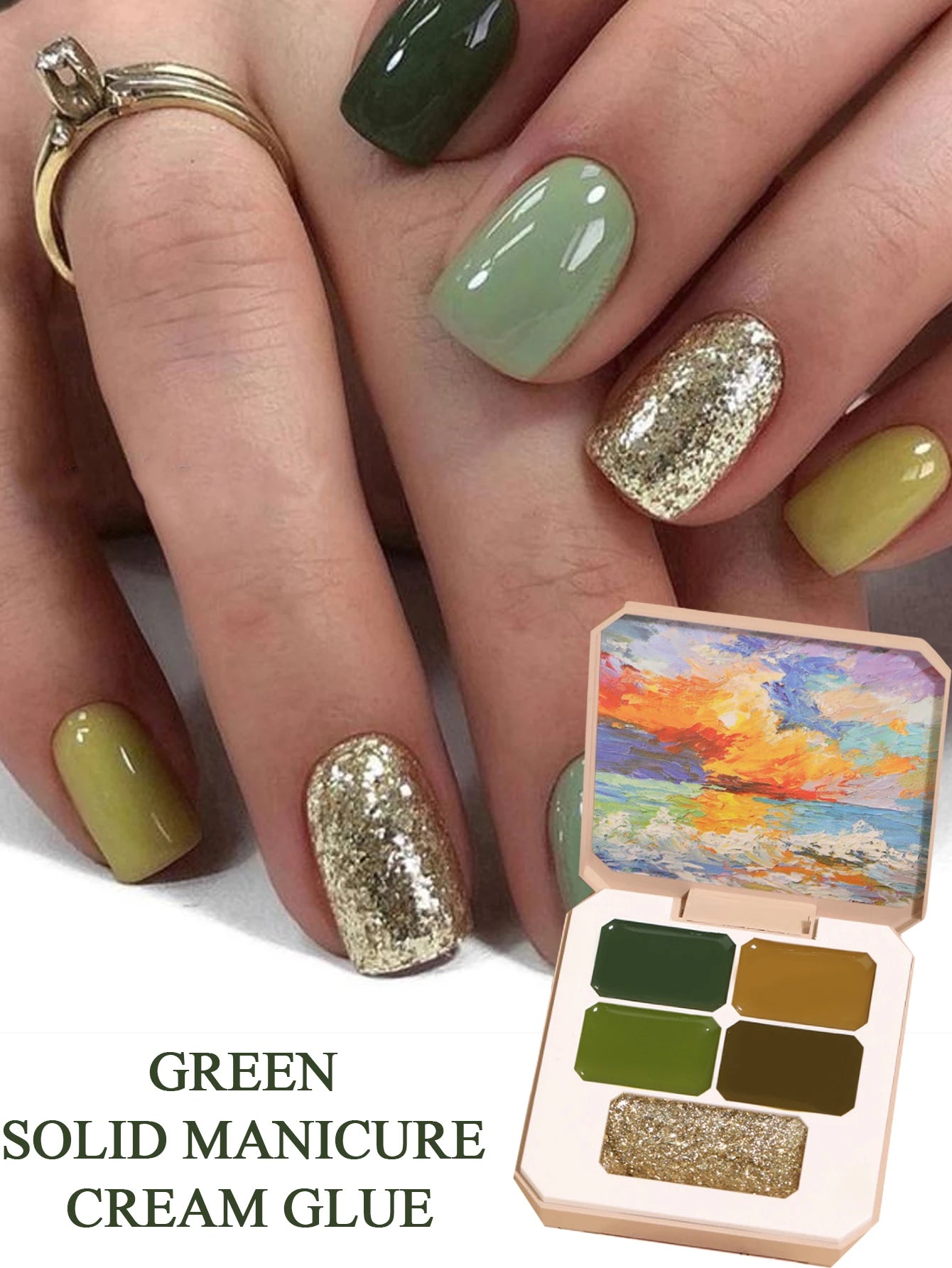 5 9 Colors Solid Nail Polish Palette Peelable UV LED Lacquer Salon Qme 09