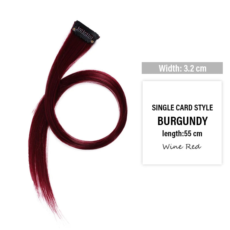 Colored Clip-in Hair Extensions High-temp Matte Fiber Seamless